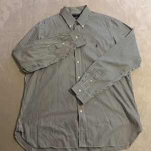 Polo Ralph Lauren Button Down Dress Shirt Mens XL Stretch Striped Button Collar